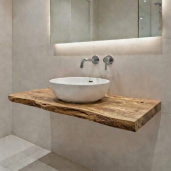 Mensola in Legno di Ulivo Bordo Irregolare