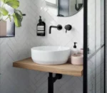 Mensola in Legno di Rovere per lavabo d'appoggio